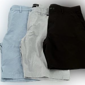 3 pair Travis Mathew and Public Rec shorts